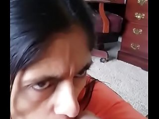 Indian mature wifey blowjob